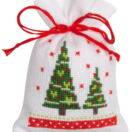 DIY Counted Cross Stitch Kit "Bag kit Christmas figures set of 3"