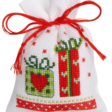 DIY Counted Cross Stitch Kit "Bag kit Christmas figures set of 3"