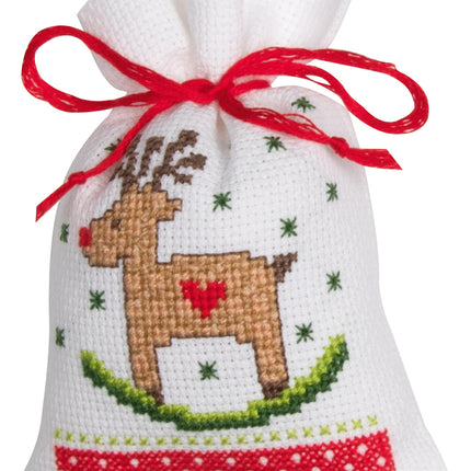 DIY Counted Cross Stitch Kit "Bag kit Christmas figures set of 3"