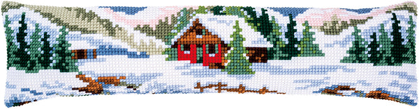 DIY Cross Stitch Cushion Kit "Winter scenery", Draft stopper kit