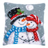 DIY Cross stitch cushion kit "Snowmen"