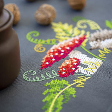 DIY Printed Tablecloth kit "Little hedgehog with ferns"