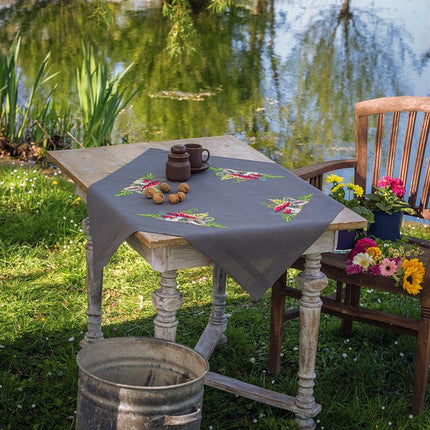 DIY Printed Tablecloth kit "Little hedgehog with ferns"