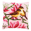 DIY Cross stitch cushion kit "Birds and magnolia"