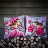 DIY Cross stitch cushion kit "Birds and magnolia"