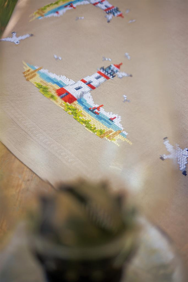 DIY Printed Tablecloth kit "Lighthouses"