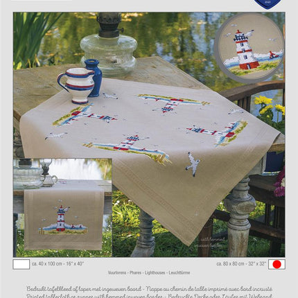 DIY Printed Tablecloth kit "Lighthouses"