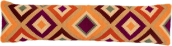 DIY Cross Stitch Cushion Kit "Kilim motifs", Draft stopper kit