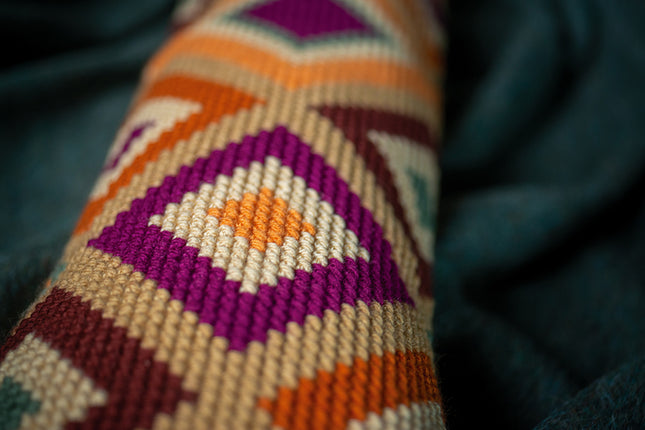 DIY Cross Stitch Cushion Kit "Kilim motifs", Draft stopper kit