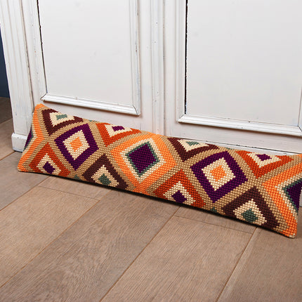 DIY Cross Stitch Cushion Kit "Kilim motifs", Draft stopper kit