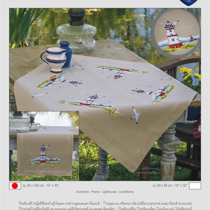 DIY Printed Tablecloth kit "Lighthouses"