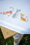 DIY Printed Tablecloth kit "Striped cats"