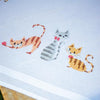 DIY Printed Tablecloth kit "Striped cats"