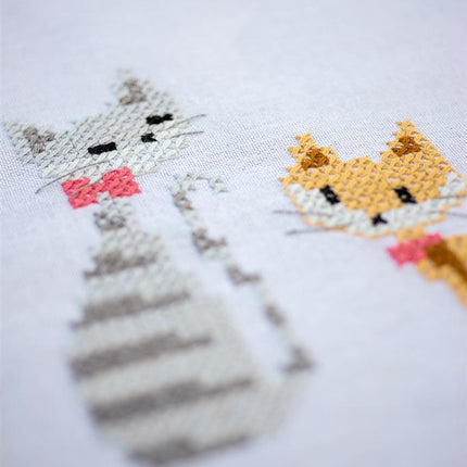DIY Printed Tablecloth kit "Striped cats"