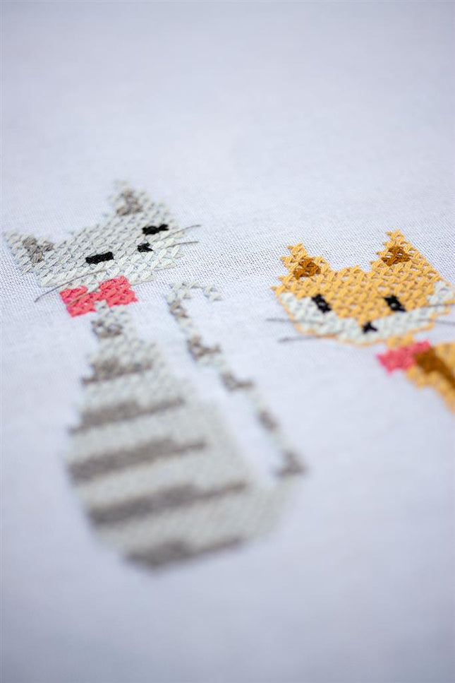 DIY Printed Tablecloth kit "Striped cats"