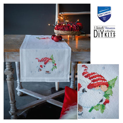 DIY Table Runner kit "Christmas gnomes"