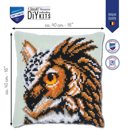 DIY Cross stitch cushion kit "Owl"