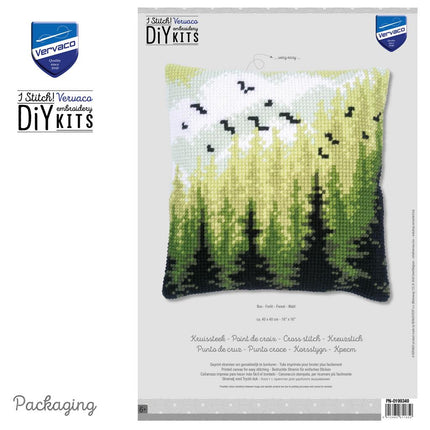 DIY Cross stitch cushion kit "Forest"