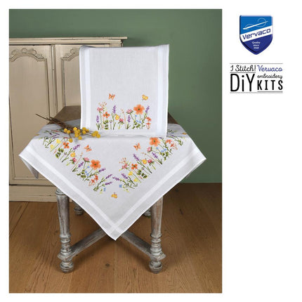 DIY Printed Tablecloth kit "Lavender and field flowers"