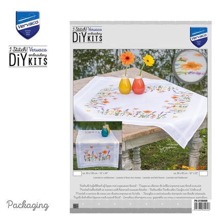 DIY Printed Tablecloth kit "Lavender and field flowers"