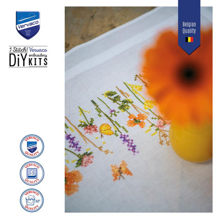 DIY Printed Tablecloth kit "Lavender and field flowers"