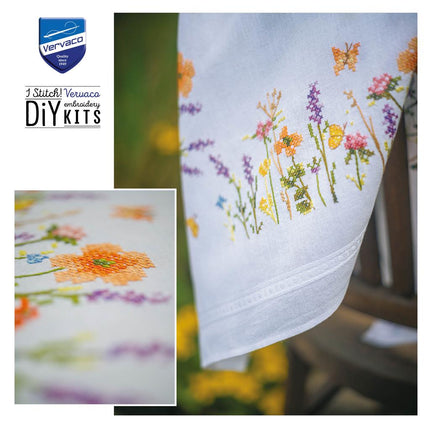 DIY Printed Tablecloth kit "Lavender and field flowers"