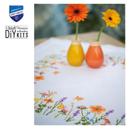 DIY Printed Tablecloth kit "Lavender and field flowers"