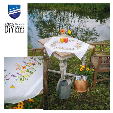 DIY Printed Tablecloth kit "Lavender and field flowers"