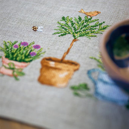 DIY Printed Tablecloth kit "Garden equipment"