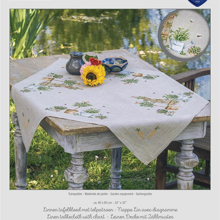 DIY Printed Tablecloth kit "Garden equipment"