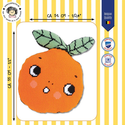 DIY Cross Stitch Cushion Kit "Orange"