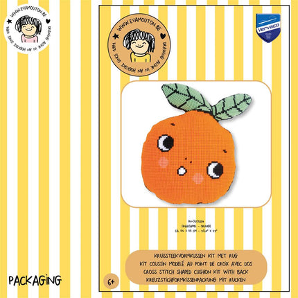 DIY Cross Stitch Cushion Kit "Orange"