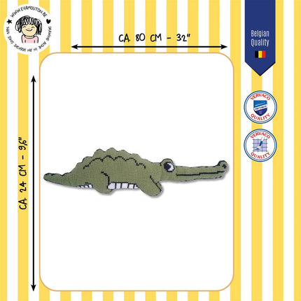 DIY Cross Stitch Cushion Kit "Crocodile"