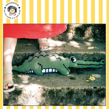 DIY Cross Stitch Cushion Kit "Crocodile"