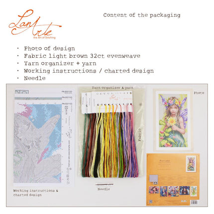 DIY Counted cross stitch kit "Flora's Little Guardian", LanArte