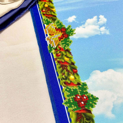 DIY Table Runner kit "Jesus's Birth", Bead Embroidery Kit, Handmade table runner
