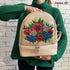 Backpack for embroidery with beads kit "Poppies"