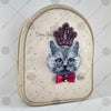 Bead embroidery kit for a backpack "Cat the king"