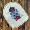 Bead embroidery kit for a backpack "Cat the king"