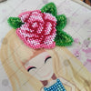 Bead embroidery kit for a backpack "The girl is a flower"