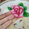 Bead embroidery kit for a backpack "The girl is a flower"