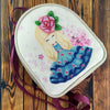 Bead embroidery kit for a backpack "The girl is a flower"