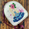 Bead embroidery kit for a backpack "The girl is a flower"