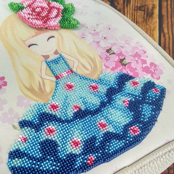 Bead embroidery kit for a backpack 