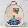 Bead embroidery kit for a backpack "The girl is a flower"