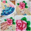 Bead embroidery kit for a backpack "The girl is a flower"