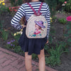 Bead embroidery kit for a backpack "Little lady"