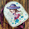 Bead embroidery kit for a backpack "Little lady"