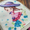 Bead embroidery kit for a backpack "Little lady"