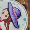 Bead embroidery kit for a backpack "Little lady"